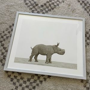 Restoration Hardware Gray Rhino Art Print